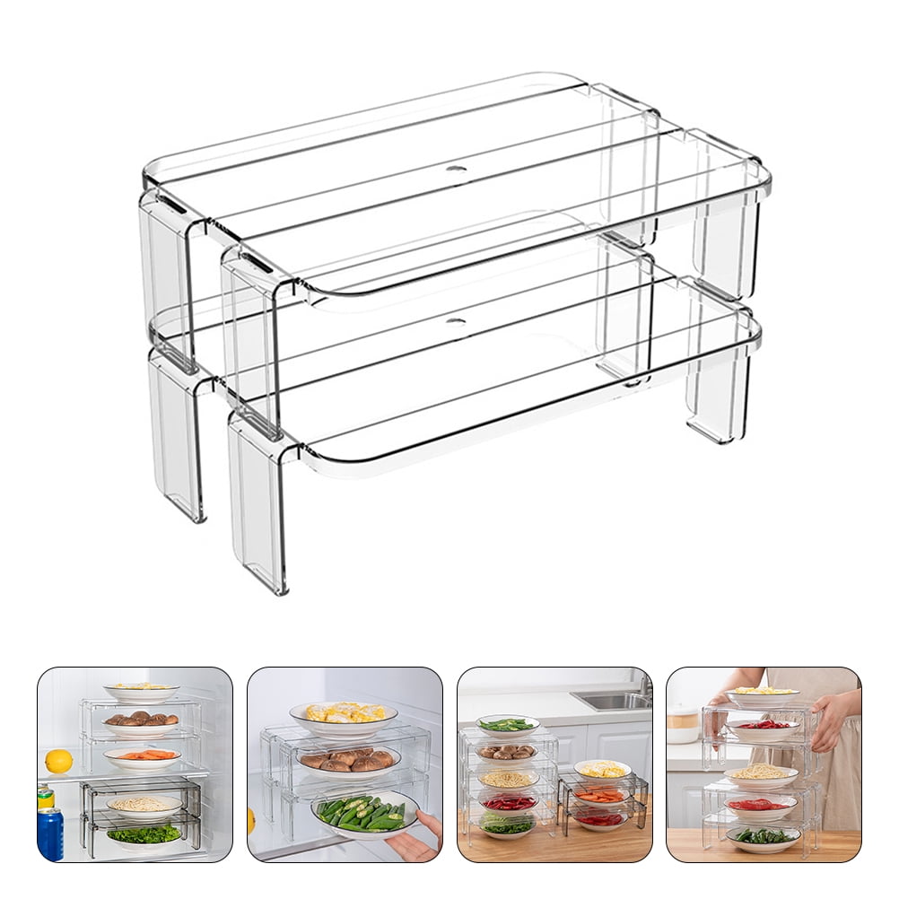 KHBUAB 2Pcs Detachable Refrigerator Storage Shelf Storage Rack for Home Kitchen Accessories