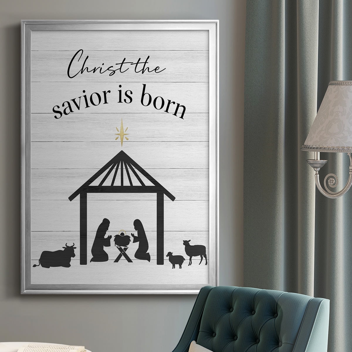 The Savior is Born Premium Framed Print - Ready to Hang
