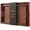 Brown, variant on Bamboo Set of 2 Serving Tray with Handles,Decorative Trays Platter,Breakfast Tray in Bed,Food Drinks Tray for Eating,Working,Storing(Brown)