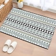 thumbnail image 2 of Ethnic Tribe Boho Entryway Rug 2x3 Area Rug Washable Indoor Doormat Small Bathroom Rugs Non-Slip Low Pile Accent Throw Rugs Geometric Diamonds Dots Modern Floor Carpet for Kitchen Bedroom Entrance, 2 of 9