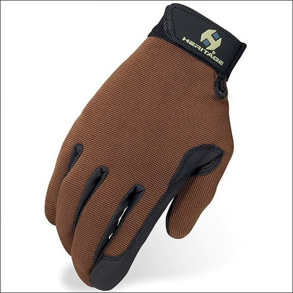 05 Size Heritage Performance Riding Gloves Horse Equestrian - Brown