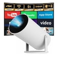 thumbnail image 1 of KUNEM Mini Proyector Port&aacute;til 4K, 250 ANSI, 10000 L&uacute;menes, WiFi 6 con Bluetooth 5.2, Proyectores de 270 Grados Flip, Android 13 Sistema Incorporado, Compatible con HDMI/iOS/Phone, 1 of 7