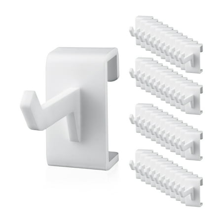 Bling Jewelry Unisex 25 Pack Plastic Wall Rail Hooks 1.5 Inch Hanging Accessories