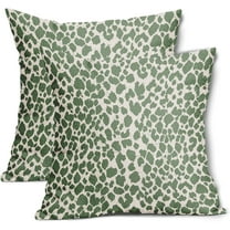 Sage Green Throw Pillow Covers 20X20 Inches Set of 2 Leopard Decorative Pillow Cases Animal Wildlife Pillow Cover with Zipper Home Decor for Sofa Couch Housewarming Gift Bed Porch Outdoor