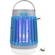 thumbnail image 1 of Lámpara solar LED de 10 W, repelente de mosquitos con luz ultravioleta y corriente de alto voltaje, clasificación de impermeabilidad IP67, azul, 1 of 5