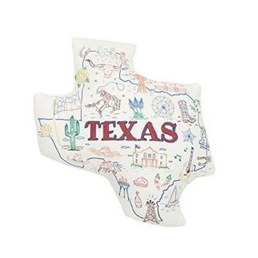 Peking Handicraft  14 x 14 in. Texas Shaped Throw Pillow