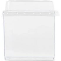 (80 PACK) EcoQuality 2 oz Small Square Clear Plastic Dessert Cups with Domed Lids - Disposable Square Treat Candy Boxes with Lids - Dessert Tumbler Cup, Appetizers, Puddings, Tiramisu, Yogurt, Mousse