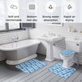 thumbnail image 6 of Summer Marine Life Bathroom Rugs Set Ocean Octopus Sharks Starfish White Bubble Non Slip Absorbent Soft Bath Mats 3 Piece Set with Bathroom Rug, U-Shaped Floor Mat, Toilet Seat Cover Small Size, 6 of 9