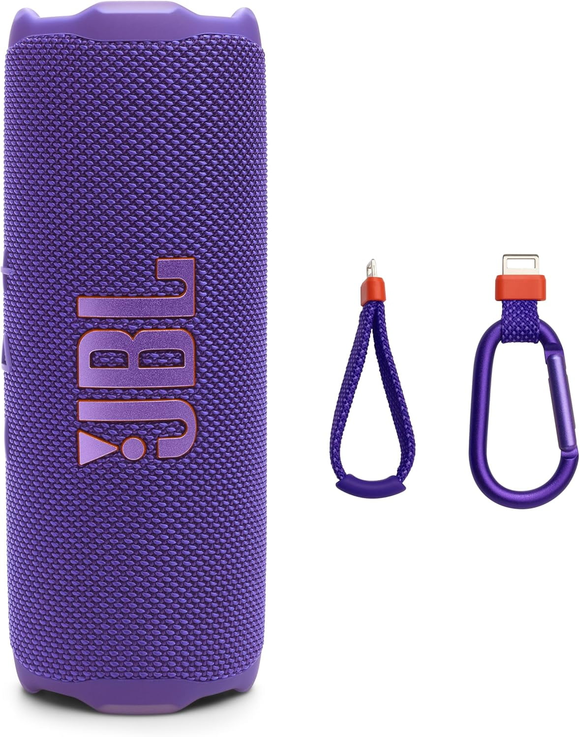 Open Box JBL Flip 7 - Portable waterproof and drop-proof speaker, Bold JBL Pro Sound with AI Sound Boost, 16Hrs of Playtime, and PushLock system with interchangeable accessories (Purple)