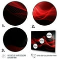 thumbnail image 3 of Designart Abstract Modern Waves Oversized Wall art decor, Waves Wall art, Red Echoes Contemplative Abstraction IX , Red Modern Canvas wall art, 20x12 inches, 3 of 5