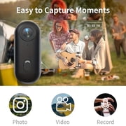 Treklon POV Camera, POV Camera for Baseball, 4k Mini Thumb Action Camera, Ipx7 Waterproof Underwater Camcorder, Wearable Action Body Cam with Mount, Body Cameras for Moto Diving (Black, 4K)
