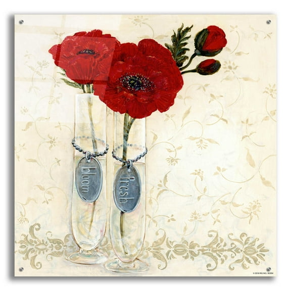 Epic Art 'Inspired Red' by Jadei Graphics, Acrylic Glass Wall Art, 36"x36"