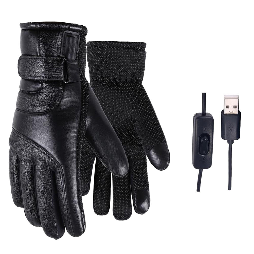 Toyandona Motorcycle Thermal Gloves Black Heated for Riding Waterproof