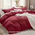 thumbnail image 2 of Juego de fundas de edredón Bedsure Red King Size, 3 piezas, prelavadas, 2 of 9