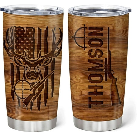 

Personalized Deer Hunting Tumbler 20oz 30oz Hunter Gifts For Men Hunters Double Wall Vacuum Thermos Insulated Tumblers Travel Coffee Mug Cup With Lid Cups Gift For Men Women Dad Papa