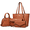 Brown, variant on Women Handbags Fashion Tote Shoulder Bags Casual Crossbody Bags for Women Handbag Set 4pcs