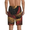 thumbnail image 5 of Cauagu Lunar Mountains Golden Rivers Print Pajama Bottoms for Men Sleep Pajama Shorts Elastic Waistband Sleep Pajama Short Men's PJ Shorts -Medium, 5 of 6