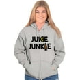 thumbnail image 3 of Juicing Superfood Healthy Lifestyle Unisex Fleece Graphic Zip Up Hoodie Brisco Brands 2X, 3 of 5