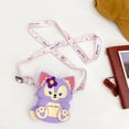 thumbnail image 4 of Monederos de silicona de dibujos animados para niños, bolso bonito de silicona, bolso de hombro decorativo, color morado, 4 of 5