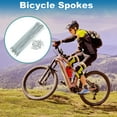 thumbnail image 2 of Unique Bargains 36 Set 14G Bicycle Spokes Bike Wheel Spokes Galvanized Carbon Steel Silver Tone-167mm, 2 of 7