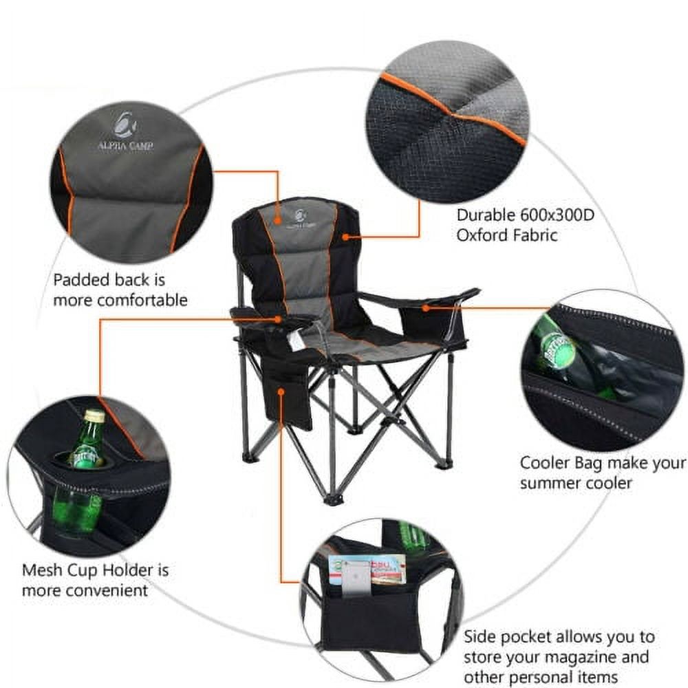 Alpha Camp Camping Chair, Black - image 5 of 5