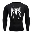 thumbnail image 1 of Compression Hommes Quatre Saisons Vacances Décontracté Adulte Col Rond Manches Courtes Araignée T-shirt Mode Imprimé Multi-Couleur Tendance LS, 1 of 1