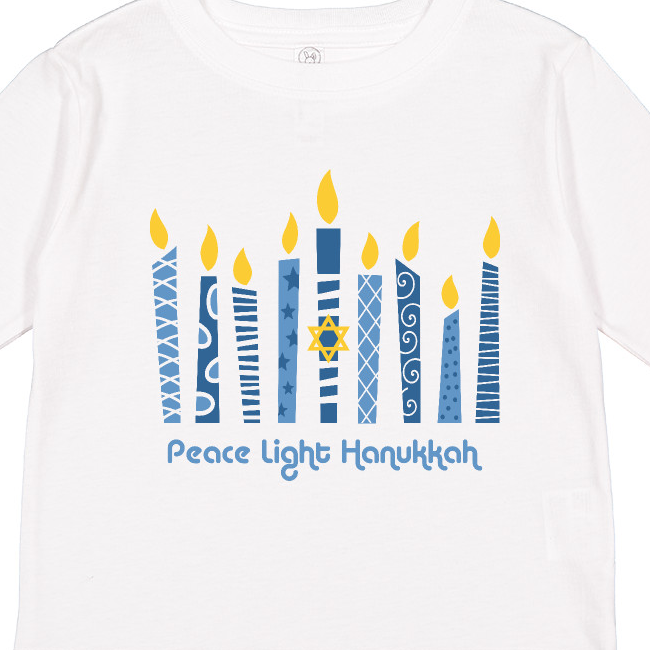 Peace Light Hanukkah Toddler Long Sleeve T-Shirt photo 4
