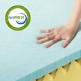 thumbnail image 4 of Zinus 4" Swirl Gel Cooling Memory Foam Mattress Topper, King, 4 of 7