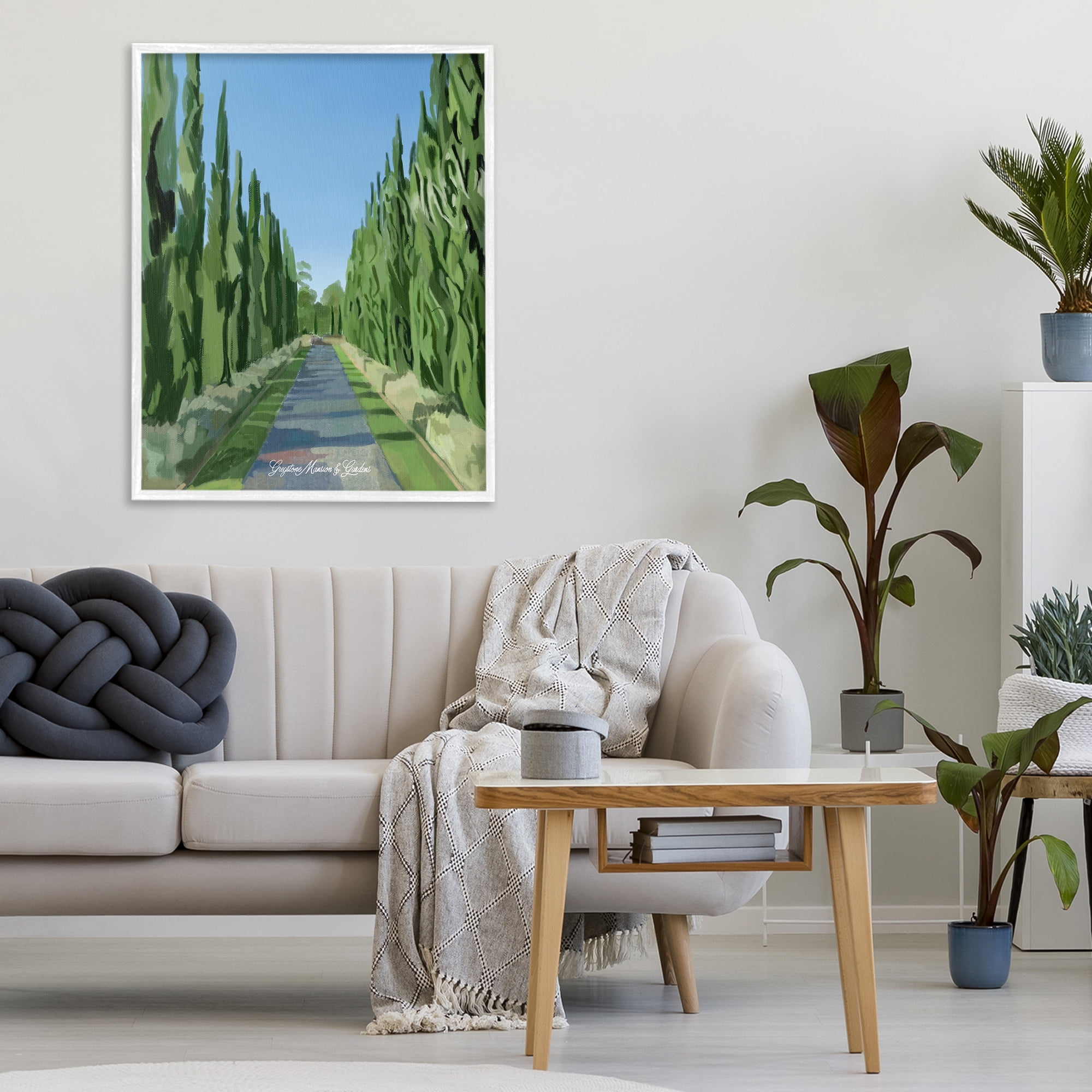 Stupell Industries Greystone Gardens Path White Framed Giclee Art, design by Amelia Noyes