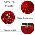 thumbnail image 5 of Red Christmas Bauble Shower Curtain Set Decorative Red White Baubles Snowflake Happy New Year Xmas Merry Christmas Shower Curtain with Hooks for 84x72 Inches Bathroom Bath Decors Waterproof, 5 of 5