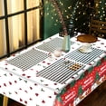 thumbnail image 6 of 4 Pack Christmas Table Cloth Christmas Party Tablecloth Xmas Party Decoration Christmas Party Table Cover Xmas Table Cover with Christmas Tree and Snowflake 51 x 86 IN, 6 of 6