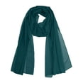 thumbnail image 1 of INSPIRAR CHIC Bufanda de Chiffon Sólido para Mujeres Ligera Suave Sheer Larga Envoltura para la Cabeza Chal Bufandas Verde Medianoche 68.9x27.6 pulgadas, 1 of 7
