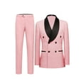 thumbnail image 3 of Men's Suit 2-Piece Double-Breasted Tuxedo Paisley Jacquard Shawl Lapel Blazer Jacket & Dress Pants Set for Wedding, Prom, Party, 3 of 5