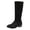 Black, variant on Rokment Women's Slouchy Mid Calf Boots Fashion Casual Solid Suede Pointed Toe Stacked Heels Pull On Knee-High Tall Dress Boots Fall Winter