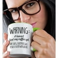 thumbnail image 2 of 3drose, I Havent Had My Coffee Yet Funny Warning, 15oz Two-tone Green Mug, 2 of 6