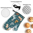 Cauagu Dogs Print Oven Mitts and Pot Holders 4 pcs Set,Extra Thicken