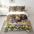 thumbnail image 2 of Castle Fairy Kawaii Cow Twin Bedding Sets 7-Piece for Children Teens Adults,Farmhouse Animal Bedding Comforter Set Microfiber,Chic Floral Flowers Daisy Breathable Sheet Sets,Lightweight Room Decor, 2 of 8