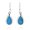 Blue turquoise, variant on Pretty Synthetic Coral TearDrop .925 Silver Earrings