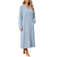 thumbnail image 7 of Jopfuhed Womens V-Neck Fleece Robes Fluffy Plush Bathrobe Long Housecoat with Pockets Winter Warm Cozy Loungewear Sleepwear, 7 of 7
