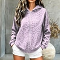 thumbnail image 2 of Women's Leopard Print Long Sleeve Zip Up Hoodie Loose Fit Pullover With Pockets, Casual Hooded Sweatshirt For Daily Wear, 2 of 5