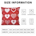 thumbnail image 5 of Valentines Day Pillow Covers Heart Buffalo Plaid Throw Cushion Covers, Waterproof Love Heart Pillowcases for Anniversary Wedding Valentine Day Decor, 5 of 5