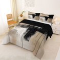 thumbnail image 2 of Homewish Grunge Abstract Queen Comforter Set,Classic Aesthetic Art Comforter Sets Queen,Cream,Black Reversible,3 Pieces,1 Comforter and 2 Pillowcases, 2 of 7