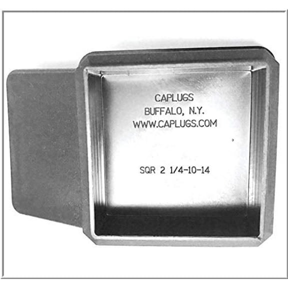 (Pack of 4) Genuine CAPLUGS Make- 2 1/4" Square Black Plastic 10-14 Ga (1.99" - 2.08" ID) Tubing Plug, 2.25 Inch End Cap -Steel Fence Post Pipe Tube Cover Insert | - End Caps for Fitness Equipment