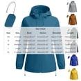 thumbnail image 4 of Otntypg Packable Rain Jacket Women Lightweight Full Zip Up Long Sleeve Drawstring Hooded Waterpoof Windbreaker Trendy Outdoor Hiking Travel Lined Raincoat with Pockets, 4 of 7
