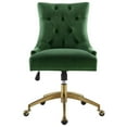 thumbnail image 4 of Modway Regent Tufted Performance Velvet Office Chair in Gold Emerald, 4 of 7