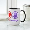 thumbnail image 4 of CafePress - Peace Love Massage - 15 oz Ceramic Large White Novelty Mug, 4 of 4