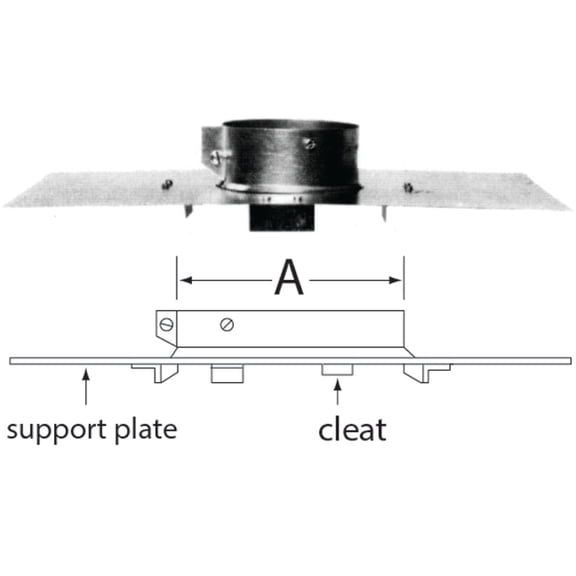 Selkirk Sport Support Assembly Selkirk Pipe Support - Steel - 6 In — Residential Use, Standard Application