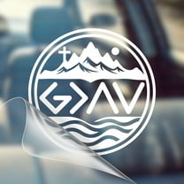 God is Greater Than The Ups and Downs - Christian Car Vinyl Decal Bumper Sticker for Car, Wall, Window, Vehicle, Weather Resistant