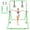 Green + Steel, variant on Pink Multi-Functional Adjustable Height Children's Horizontal Gymnastic Bar With Bear Rings