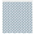 thumbnail image 3 of Ambesonne Ski Pattern Shower Curtain, Cartoon Skiing Boy Snow, 69"Wx84"L, Blue Grey Amber and White, 3 of 5